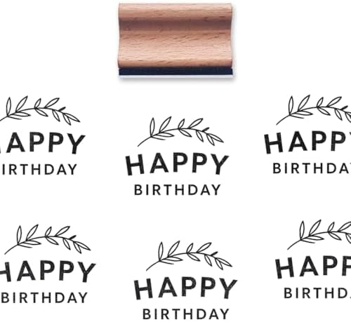 Happy Birthday Rubber Stamp, 1-1/3 Medium Stamp for Scrapbooking Card Making Crafting image 5