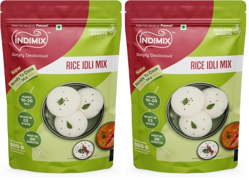 Image of INDIMIX Ready to Cook Rice Idli Mix 500 g (From the house of Pansari) (Pack of 2)