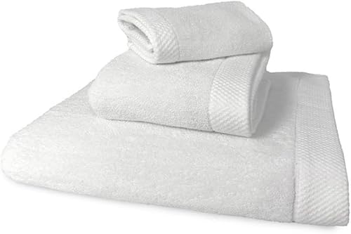 BedVoyage 100% Organically Grown Viscose Derived from Bamboo Towels - 8pc Highly Absorbent, Extra Large Organic Bath Towels, Washcloth & Luxury Hand Towels - Hotel Quality Towels White
