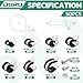 OURU 50PCS Cable Clamps with Screws Assortment Kit 304 Stainless Steel Rubber Coated Cushioned Insulated Cable Clamp,Automotive Wire Pipe Clamps 7 Sizes—1/8