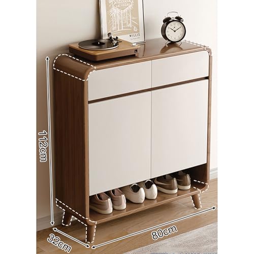Rangement chaussures bois massif meuble entrée compact réglable