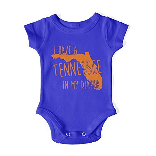 Image of In My Diaper I Have A Tennessee - Florida Rival Sports Fans Baby One Piece