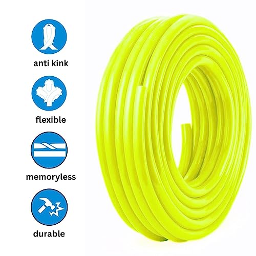 Image of ecofynd 15 Meter /50 Feet, 1 /2 Inch Flexible PVC Yellow Water Pipe, Heavy Duty Long Pipes with Tap Hose Connectors, Home Garden, Car Wash, Floor Clean, Park Cleaning, Outdoor Indoor Use