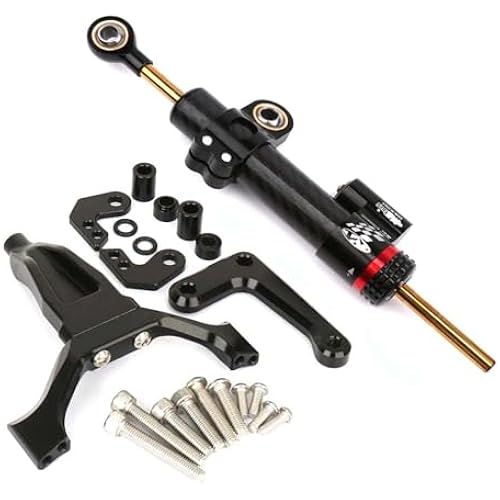 Carbon Fiber Steering Damper Stabilizer with Mount Bracket Compatible with Yamaha MT-09 2025 2026 (Carbon Fiber)