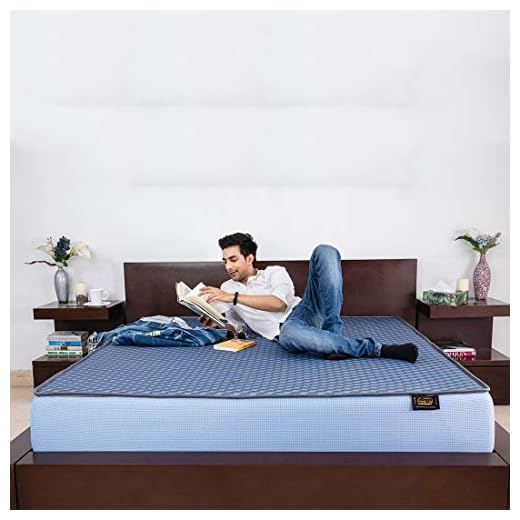Fresh Up 6-inch Medium Firm Single Bed Size Orthopedic Memory Foam Mattress (72x30x6 inch, Memory Foam, Blue)