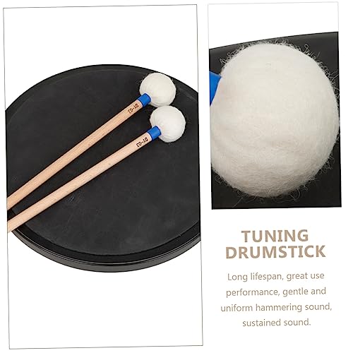 Baquetas de percusión con mango de madera y punta de fieltro, 2 piezas miniatura 6