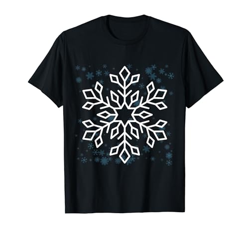 Winter Snowflake Christmas Design Men Women Kids Xmas Design Maglietta