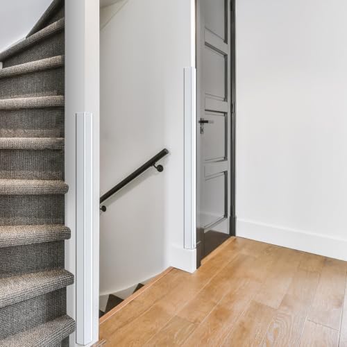 Image of Wall Corner Protector, Walls Edge Protector, Self-Adhesive Wall Corner Guards, PVC Double Side Edge Protector, Furniture Stairs Guard (Clear, 2pcs x 47.2''L x 1.97''W)