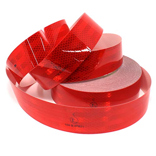 Finest Folia 3M Diamond Grade 983 Scotchlite Konturmarkierung 50mm Reflexfolie Reflexband (Rot-72, 3 Meter)