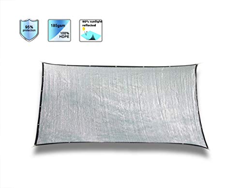 Preisvergleich Produktbild Laxllent Autoschutz Schatten Auto Aluminet Hund Sonnensegel Haustier,80% Reflexion,3x4m,Weich Kratzfest,Schutzfolie Alufolie,Shade Cloth,Rechteck,Silber