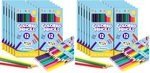 Image of 24 Pack Colored Pencils, Color Pencils Bulk for Kids Classroom, 144 Count