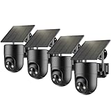 Picture of ELYSOO Solar Security Camera Wireless Outdoor, 2K Color Night Vision, 360°View Outdoor Camera Wireless, Instant Alerts, Remote, 2.4GHz Wi-Fi, 4pack