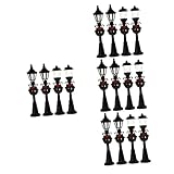 Lampione della casa delle bambole: 💡 lampione in miniatura lampione ferroviario lampione 1: 12 mini lampione modello casa delle bambole lanterna per percorso lanterna per micro paesaggio accessori per giardino fatato