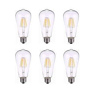 LED Bollen gloeilampen E27 LED lamp 12V 24V 36V ST64 6W gloeidraad Edison LED 2700K Geel Warm Wit AC / DC12-36V for RV…