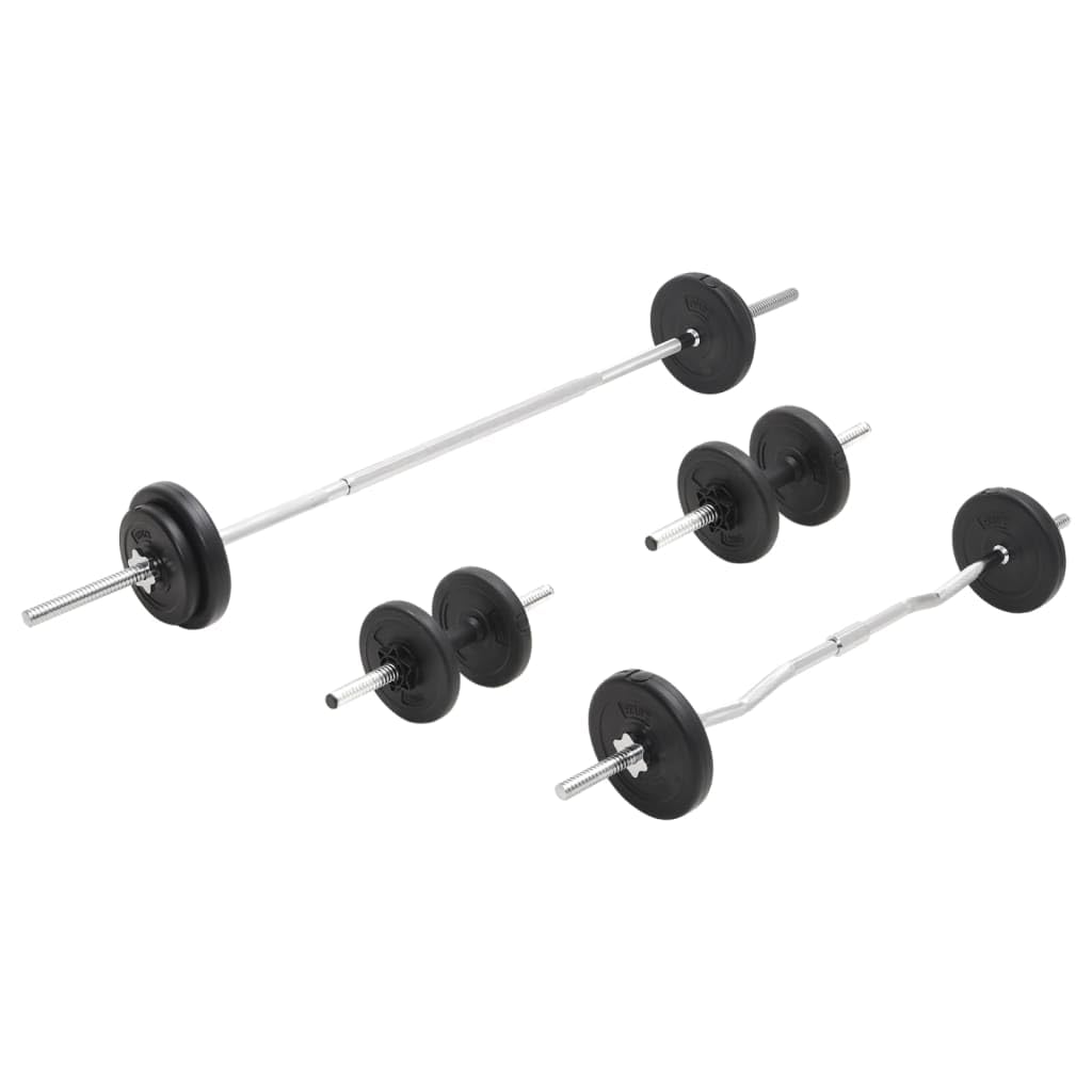 Amazon.co.jp: vidaXL バーベル＆ダンベルセット 30kg, フリーウェイト 