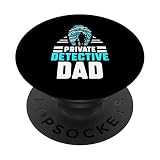 Détective Privé Papa Espionnage Enquête Espionner Enquêteur PopSockets PopGrip Interchangeable