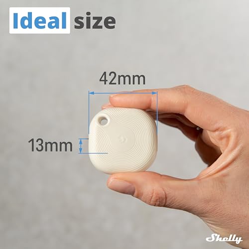 Shelly BLU Button Tough 1 Ivory - Inteligentny Przycisk Bluetooth, Automatyka Domowa, Certyfikat IP54, Szeroki Zasięg (10-30m), Do 4 Predefiniowanych Kliknięć, Powiadomienia, Home Assistant