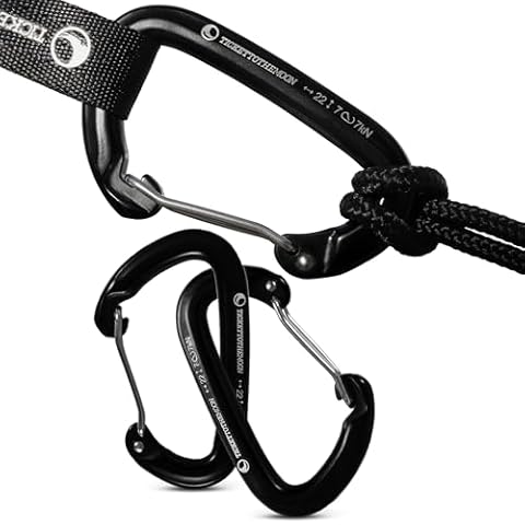 Ticket to the Moon Hammock Hanging Suspension Aluminium Carabiners - Pair, 2200 Kg - 22 kN Cover