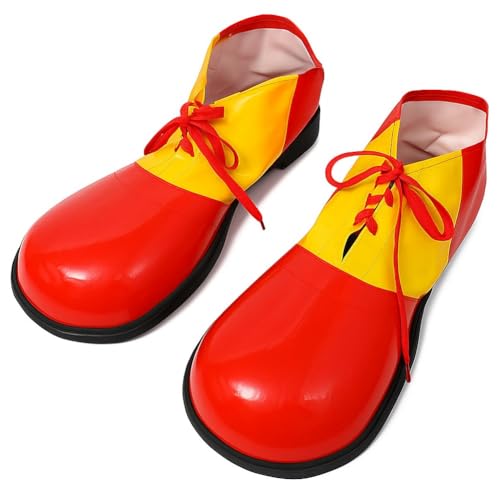 Lazutom Oversized Funny Clown Shoes for Adults Costume Accessory for Halloween Cosplay Carnival Masquerade Party Red
