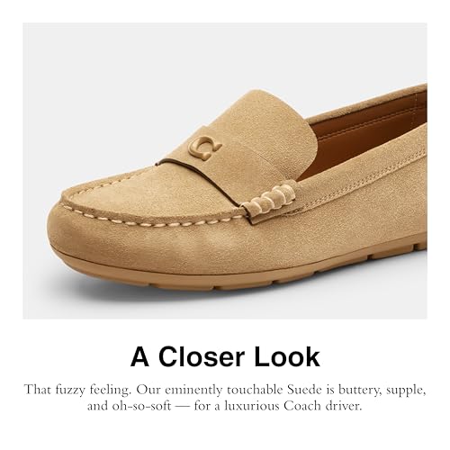 Coach Women's Sculpted C Driver in Suede Loafer4