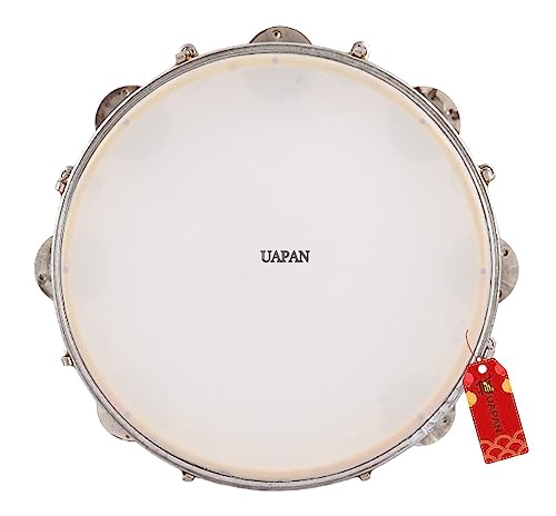 Image of UAPAN Dafli Musical Instrument Dafli /Tambourine 10 inch Hand Percussion Musical Instrument (Yellow tambourine)