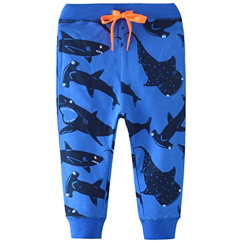 Image of Little Boys Jogger Pants Toddler Boys' Drawstring Elastic Waist Cotton Casual Sweatpants 1PC / 2 PCS Set