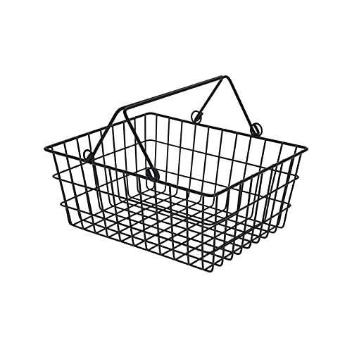 neuetischkultur Einkaufskorb Draht Schwarz Drahtkorb Cover