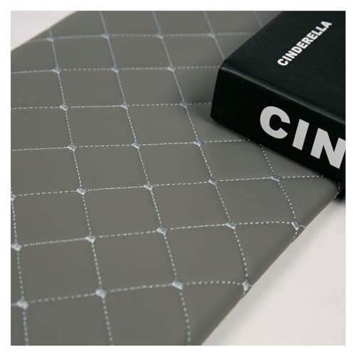 Tissu cuir d'ameublement simili gris synthétique mètre diamant