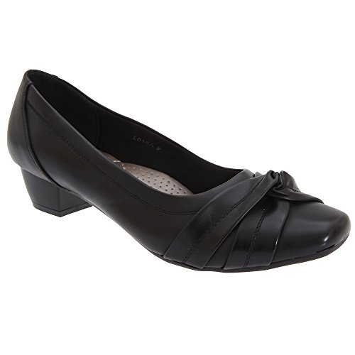 Boulevard - Zapatos de Tacón Pequeño con Interior Acolchado para Mujer (38 EU/Negro)