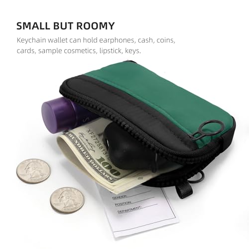 Image of The Iris Wallet Zipper Mini Coin Purse Keychain ID Holder Wallet