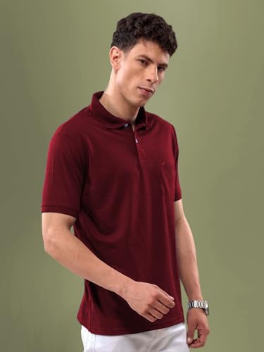 Image of Lux Nitro Mens's Cotton Polo T-Shirt | Half Sleeve Round Neck T-Shirt for Man | Solid Regular Fit