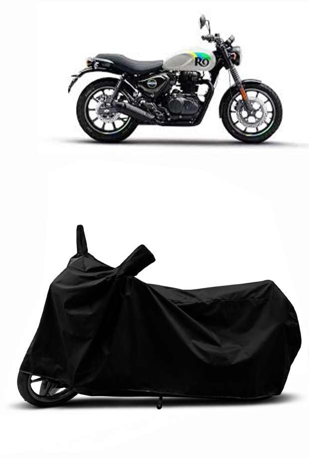 Image of Heavy Duty Waterproof Scooty & Bike Cover for Royal Enfeild Hunter 350 - UV Resistant, Dustproof & Rain Protection, All-Weather Outdoor Cover for Bikes & Scooty with Buckle Straps