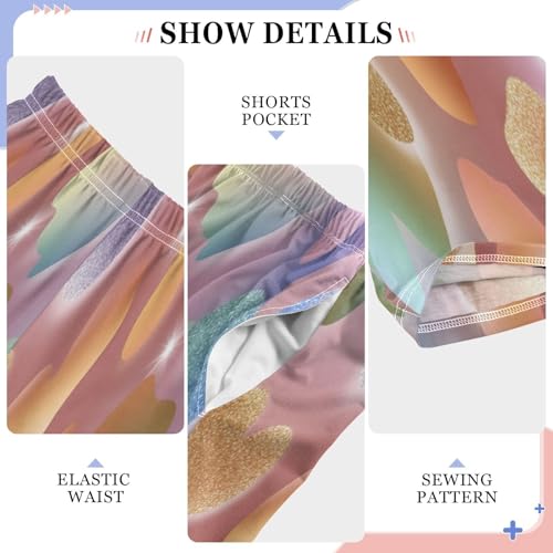 Holographic Leopard Skin Pajama Lounge Pants with Pockets Sleepwear Soft Elastic Waist PJ Bottoms 6-14 Years4