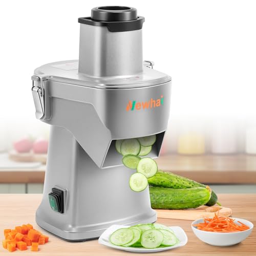 Comparison: Best Electric Vegetable Dicer 9 Newhai Upgraded 4 In 1 Electric Vegetable Dicer Slicer Shredder Strip Cutter Commercial Vegetable & Fruit Chopper Multifunctional Automatic Veggie Cutter for Onion Potato Cabbage Lemon, 200W, 110V