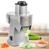 Newhai Upgraded 4 In 1 Electric Vegetable Dicer Slicer Shredder Strip Cutter Commercial Vegetable & Fruit Chopper Multifunctional Automatic Veggie Cutter for Onion Potato Cabbage Lemon, 200W, 110V