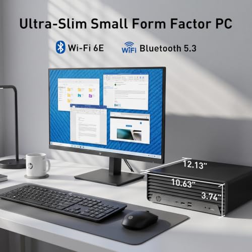 Image of HP ProDesk 400 Intel i5-14500 Business SFF Desktop, 16GB DDR5 + 512GB SSD | Wi-Fi 6E, Bluetooth , Connect up to 3 displays, Wired Keyboard, Wired Mouse, RJ-45, HDMI, Win 11 Pro