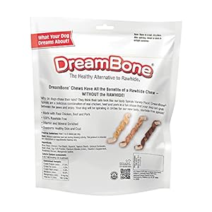 Dreambone Spirals Variety Pack, No-Rawhide Chews for Dogs, 18 Spiral Chews