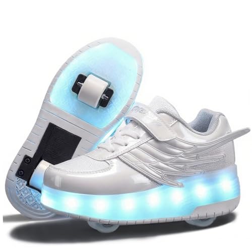 Ehauuo Unisex Roller Shoes Kids Sparkling Wheels Shoes Girls...