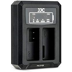 Cargador Bateria Canon T5I JJC Cargador de Batería Dual USB para Canon EOS 700D, 650D, 600D, 550D Cámaras para Canon LP-E8