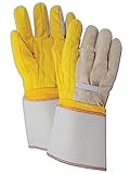 MAGID 64JTNEG MultiMaster 18 oz. Double Palm Gloves with Elastic Back, 8, Yellow , Men's Jumbo (Fits XL) (Pack of 12)
