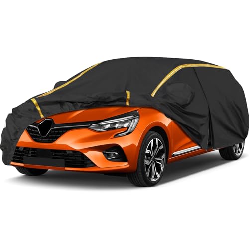 Ufgwhirl Bache Voiture Exterieur pour Renault Clio 5 Housse de Voiture,Protection UV Anti-Neige et Coupe-Vent Tous Temps avec Bande réfléchissante