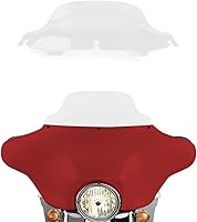 Vista 23 de WYNMOTO - Parabrisas ondulado negro de 8" compatible con 1996-2013 Harley Davidson Street Glide Electra Glide Ultra Classic Touring FLHT FLHTC FLHX