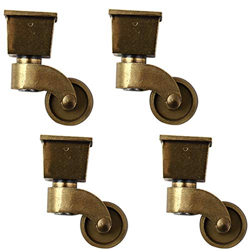 Roulettes de meubles vintage nylon roulettes pivotantes bronze huilé lot de 4