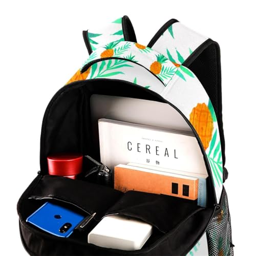 Sac à dos d'école filles garçons ananas blanc multicolore 40cm - 4