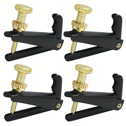 Violin Fine Tuners String Adjuster Black 4 Pcs