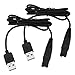 Produktbild 2Pcs 5V Elektrorasierer USB Ladekabel Ersatz Kompatibel mit Skull Pitbull Gold PRO Rasierer Ladekabel 1m Schwarz