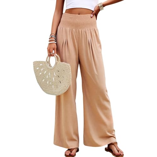 Neteson Pantaloni Donna Estivi Eleganti Pantaloni Casual Leggeri Elasticizzati Pantaloni