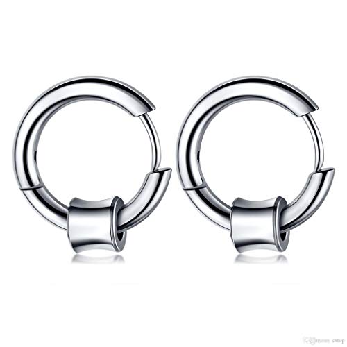 Brinco Masculino de Argola Berloque Liso - PAR