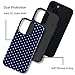 Zilkaifly Trendy Cute Hybrid 2 Layer Navy Blue Polka Dot Phone Case for iPhone 14,Navy