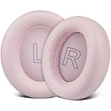 SOULWIT イヤーパッド イヤークッション for Anker Soundcore Life Q30/Q35との互換性があり 柔らかいプロテインレザー イヤーカップ ノイズアイソレーションフォーム ヘッドパッド 快適な 耳当て -ピンク